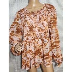 Est 1946 Tunic Top Size 1X  18-20 Long sleeve Blouse